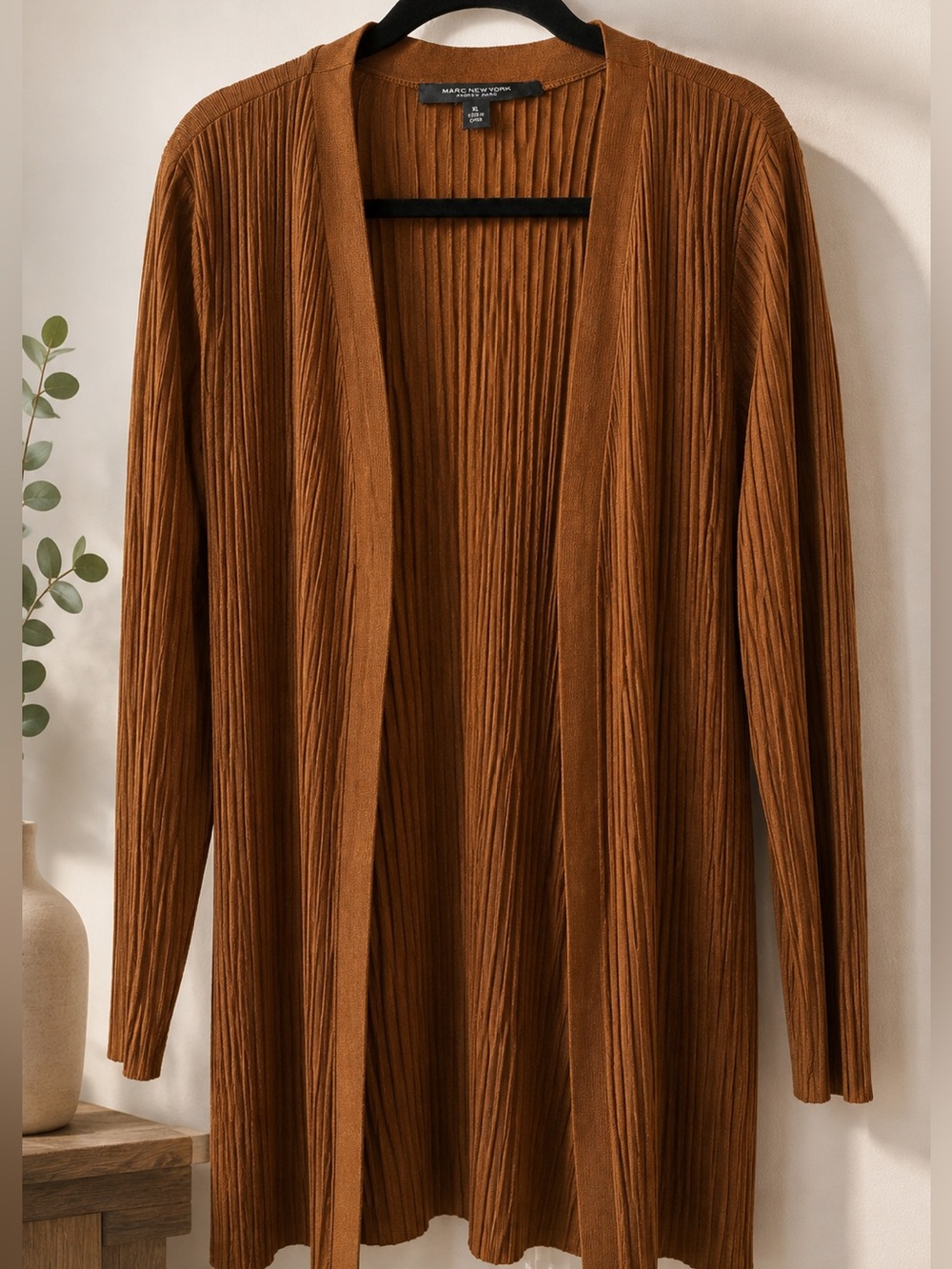 Marc New York Brown Ribbed Cardigan